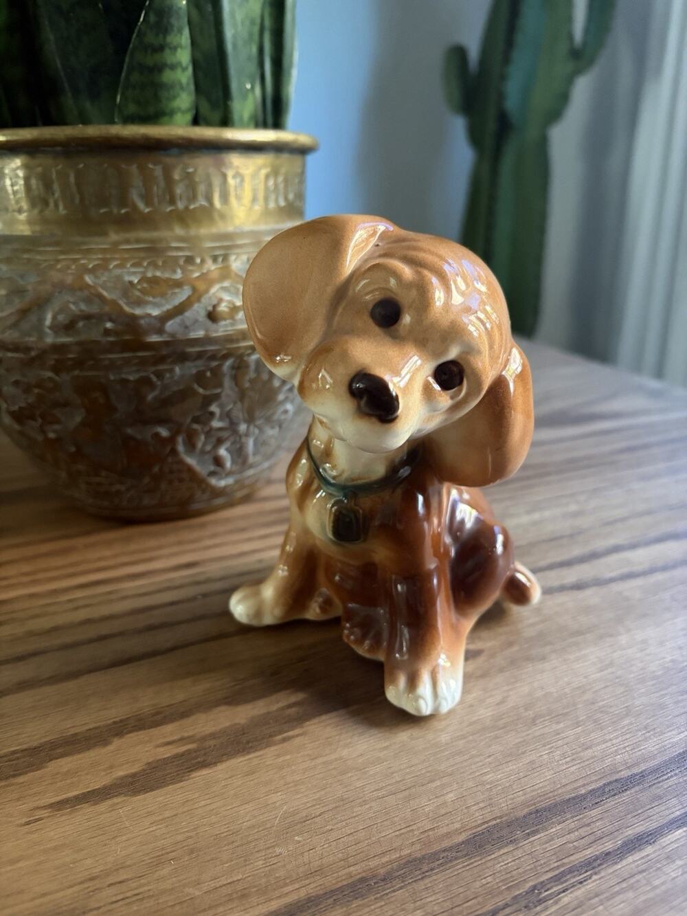 Vintage 1950s Royal Copley Puppy Dog Cocker Spaniel Figure Ceramic Dog